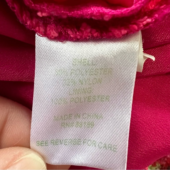Lilly Pulitzer Mara Hot Pink About Face Two Tone Scallop Lace Ruffle Dress sz 4 - Picture 14 of 16